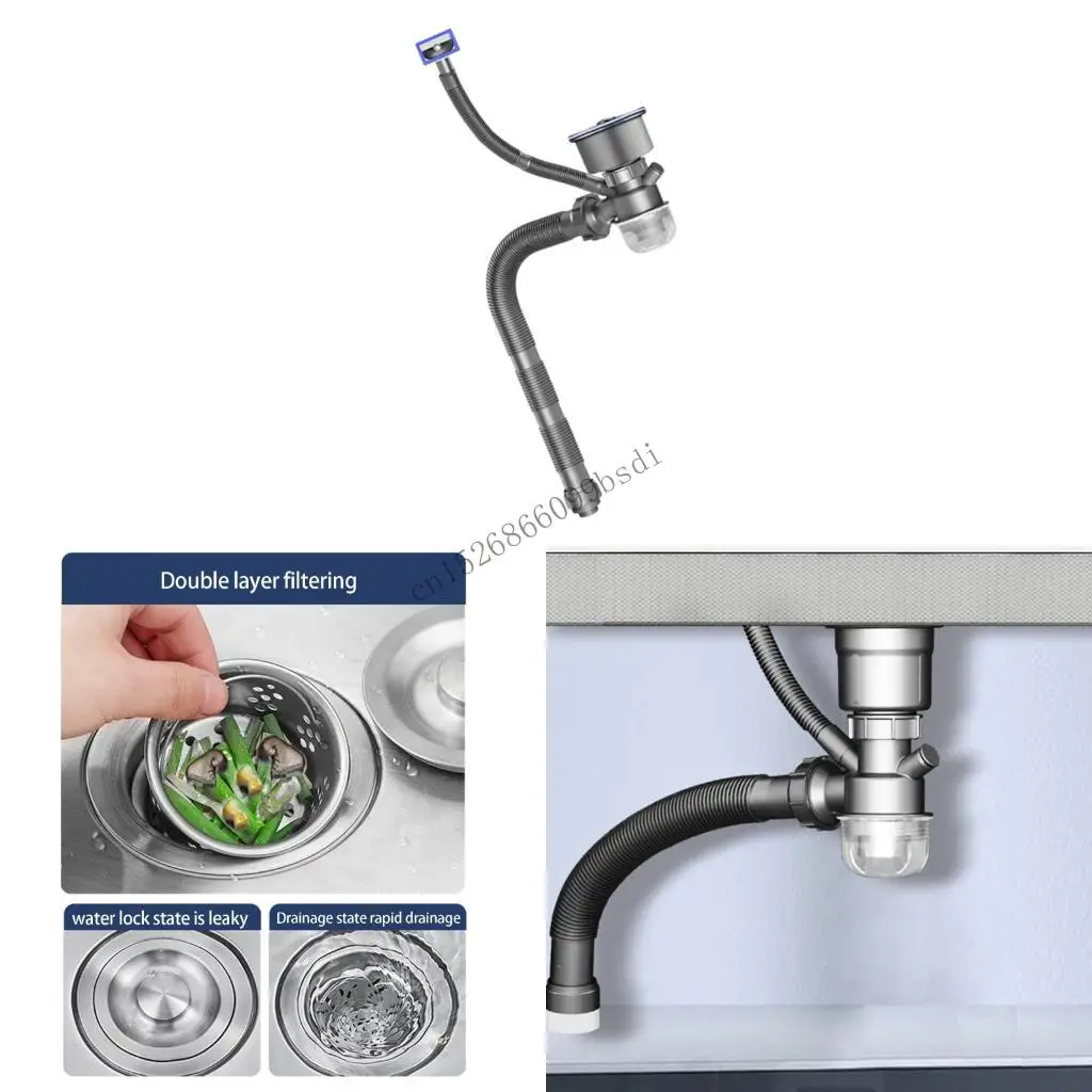 

Plastic Kitchen Sink Drain Pipe Downpipe Fittings For Home Use Easy Installation 11UA