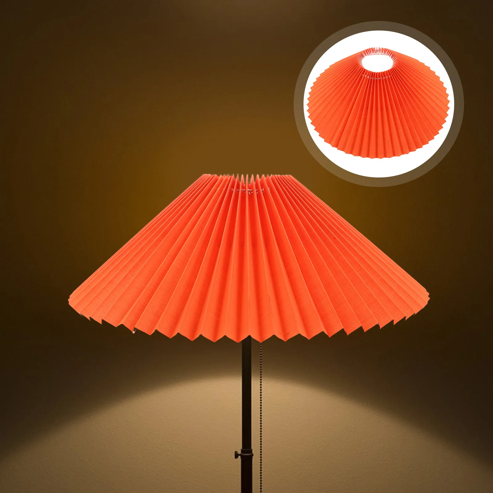 

Pleated Fabric Lampshade Bell Shaped 4.7 Tops X 12.6 Bottom X 7.8 Vertical Replacement Lampshade for Bedside Nightstand Floor
