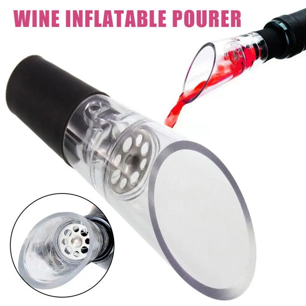 New Plastic Wine Pourer Quick Instant Aeration Wine inflatable pourer Pourer Spout Red Wine