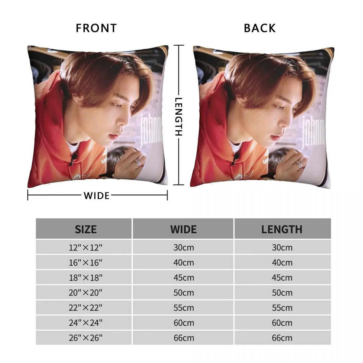 Johnny Pillowcase Polyester Linen Velvet Creative Zip Decor Pillow Case Home Cushion Cover 18