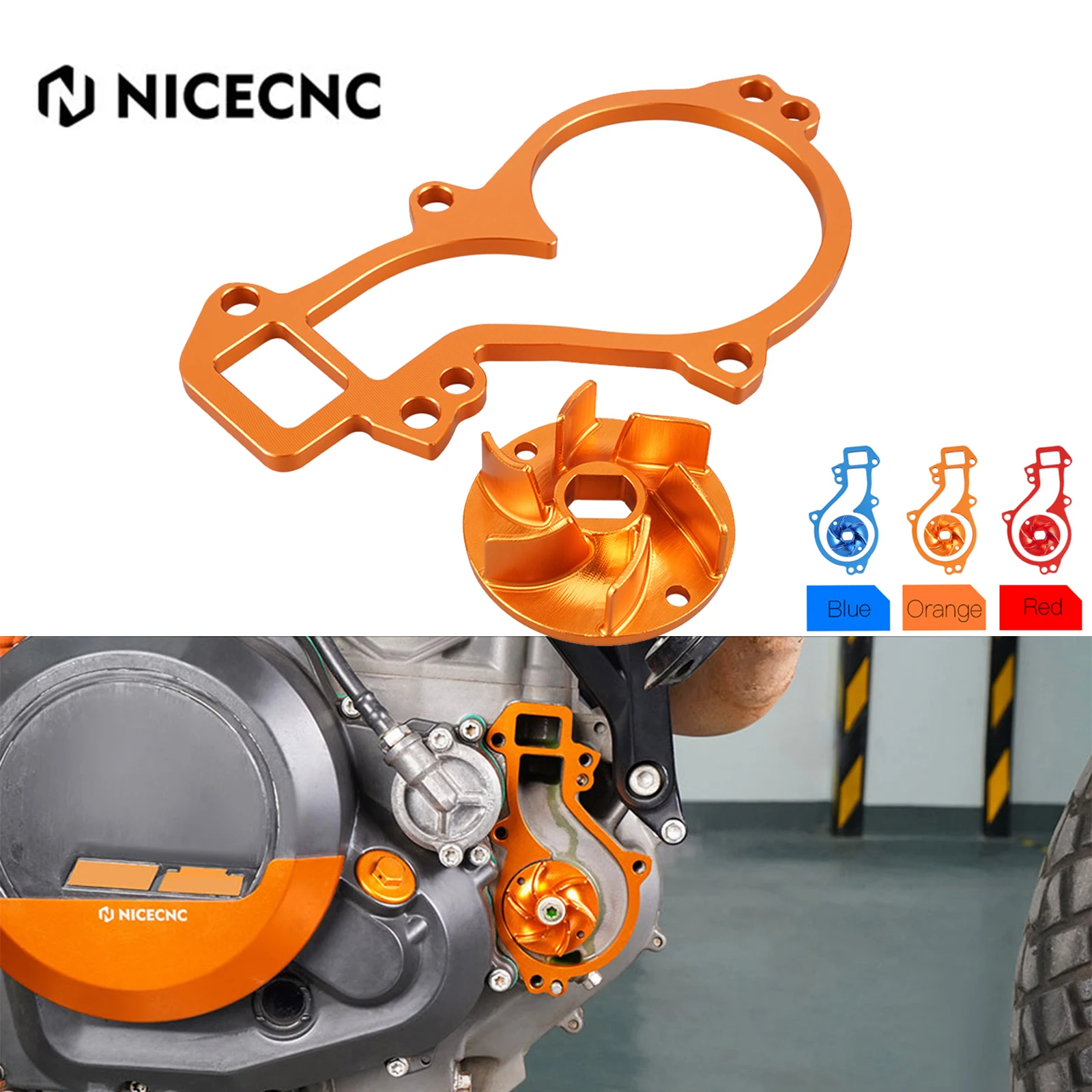 For KTM 690 SMC/R 690 Enduro/R 08-23 High Flow Water Pump Cooler Impeller Gasket Kit for Husqvarna 701 Enduro701 Supermoto 16-23