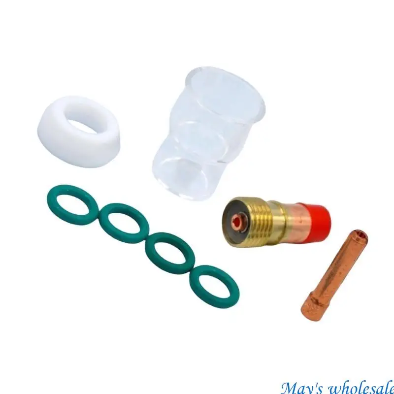 

1,6 мм/2,4 мм сварки TIG Комплекты для сварки газовых форсунок стеклянные кольцы для WP17 WP18 448A