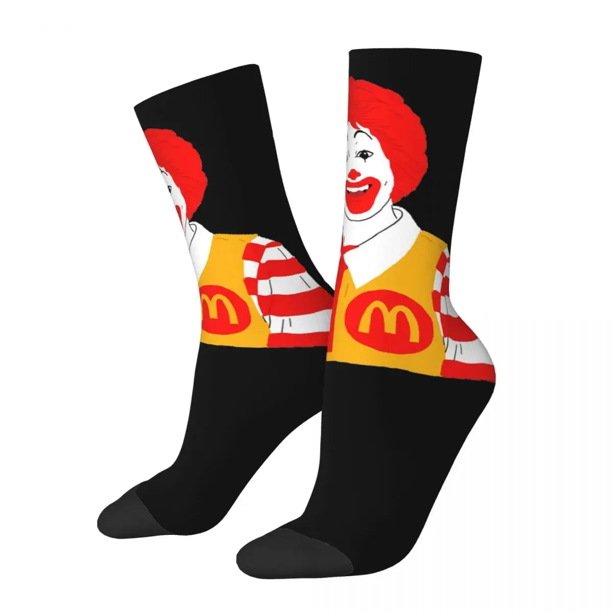 Ronald Socks Harajuku Sweat Absorbing Stockings All Season Long Socks Accessories for Unisex Gifts