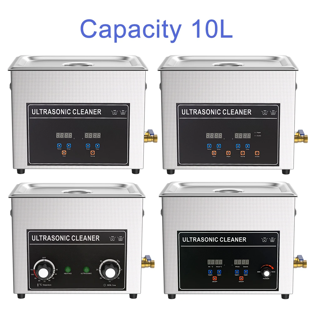 Ultrasonic Cleaner Machine 10L 240W Oil Removal Rust Removal Dirt Removal Dust Removal Hardware Laboratory Dentistry Stainless