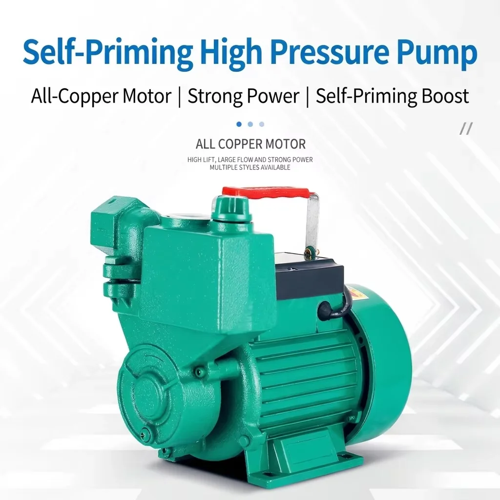 220V  Self-priming Pump High Pressure Centrifugal Water Pump for Well Suction and Tap Water Boosting