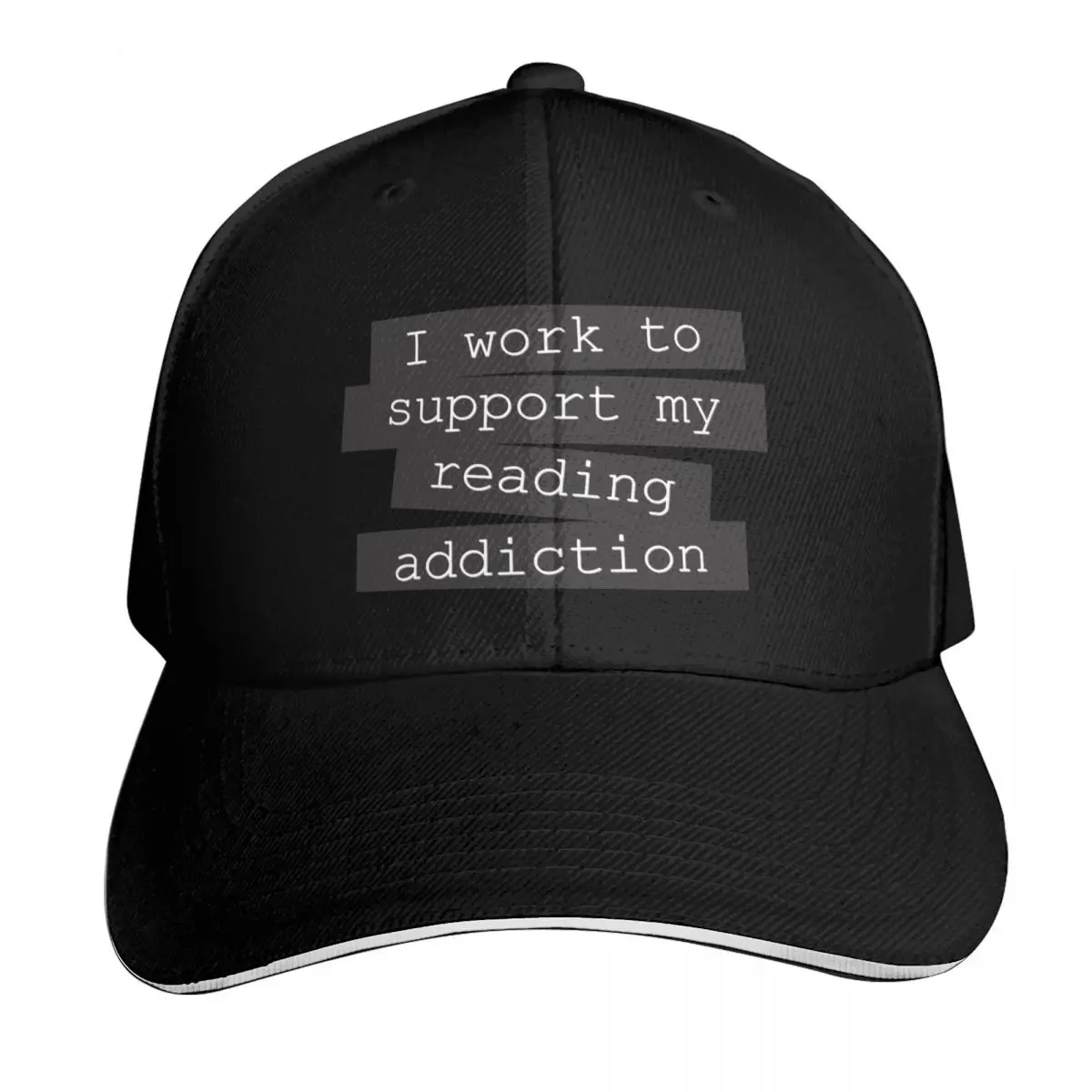 

I Work To Support My Reading Addiction - Book Quote Baseball Cap Trucker Hat Ball Cap Golf Wear Snapback Cap Mens Tennis Women's