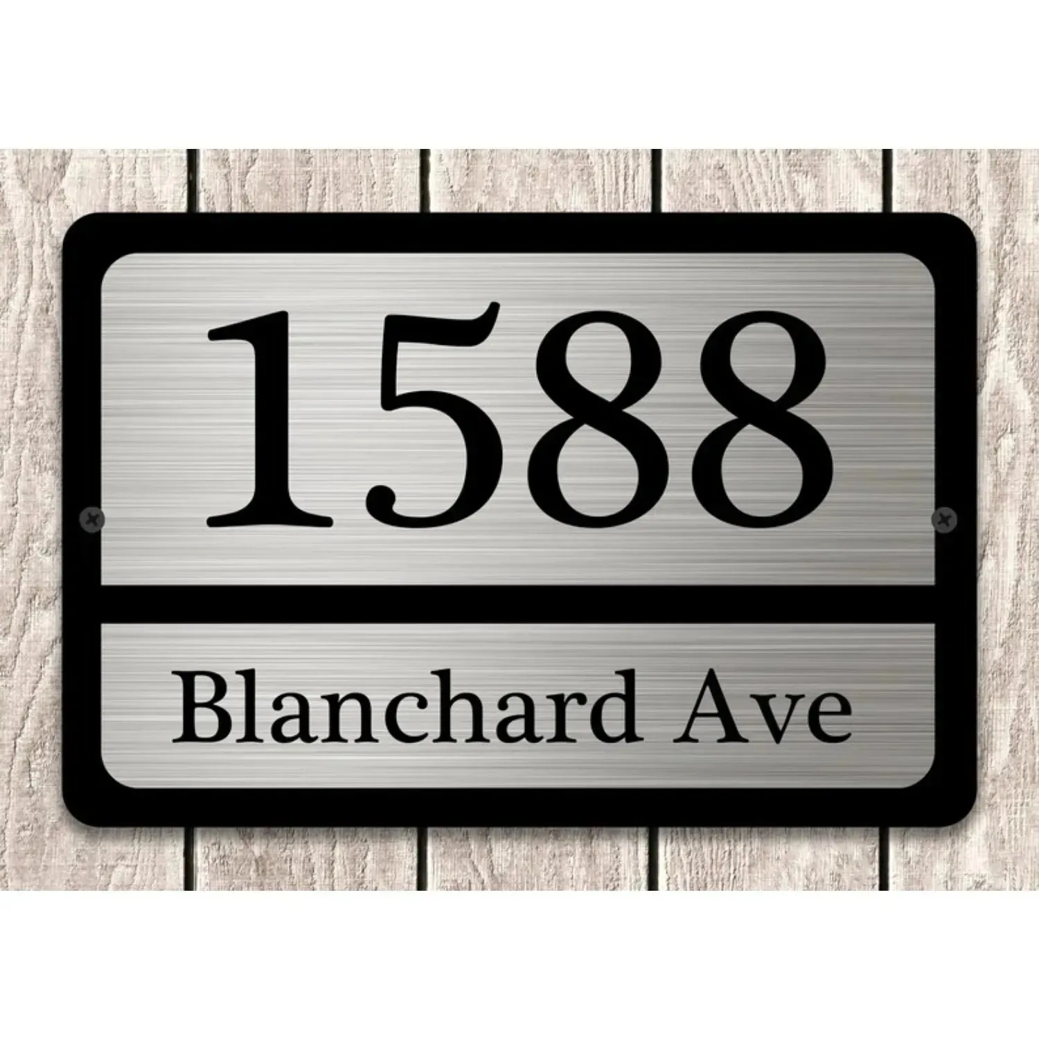 [2D Flat] 1pc Customizable Brushed Silver Aluminum 12