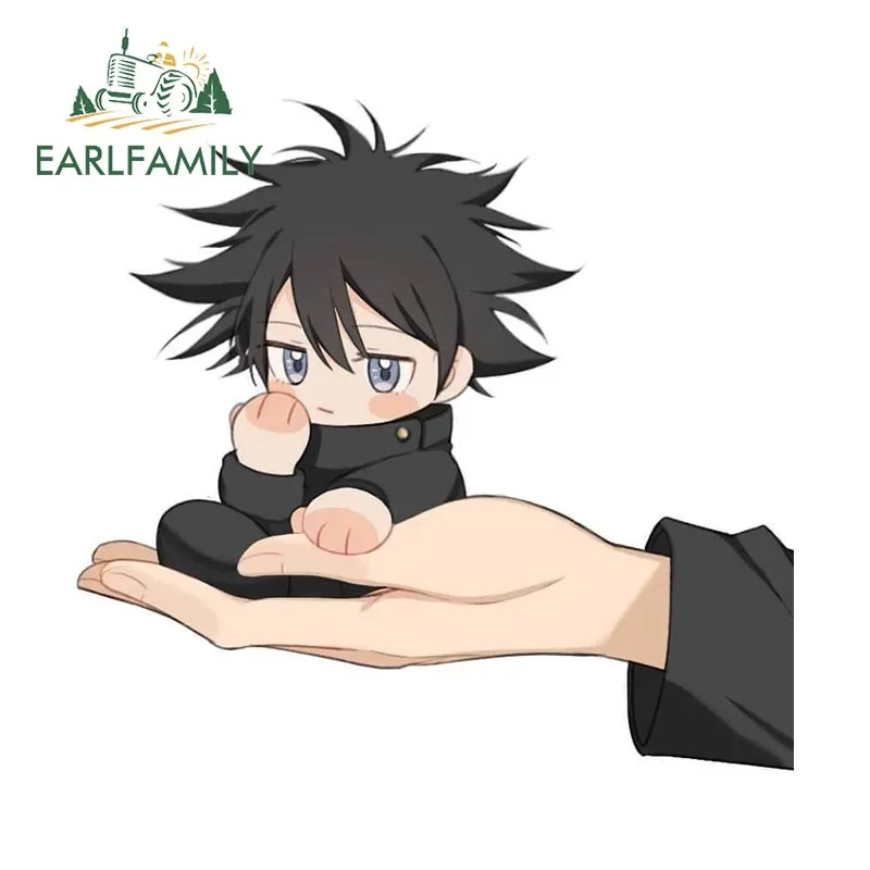

EARLFAMILY 13 см X 10,1 см для Fushiguro Megumi в руках, автомобильные наклейки, каваи, аниме, виниловая наклейка для автомобиля, креативные автомобильные аксессуары для автофургонов
