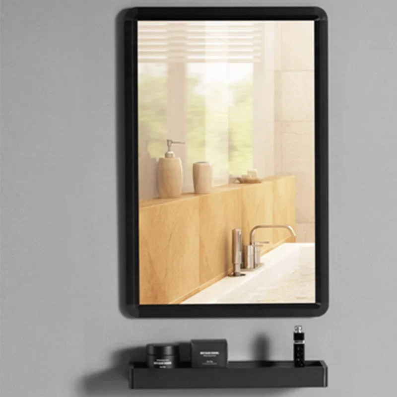 

Bath Black Mirrors Bathroom Cabinet Wall Mounted Self Haircut Shower Shaving Mirror Anti Fog Miroir De Maquillage Mirror LG50JZ