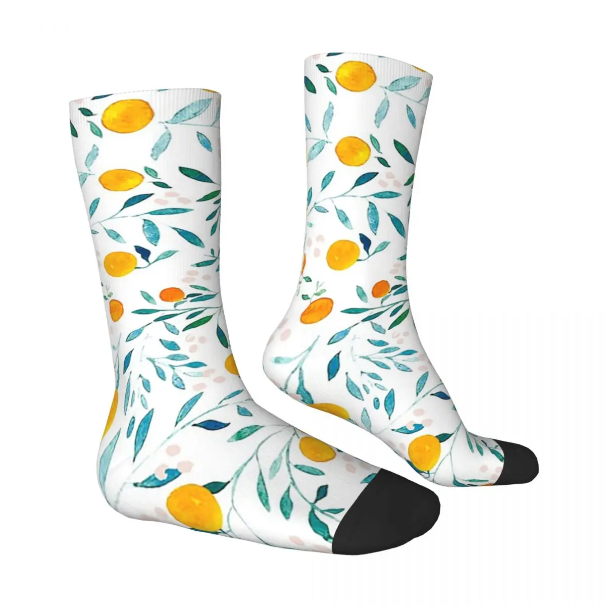 جميع المواسم جوارب شجرة البرتقال Harajuku الرياضة الأوسط أنبوب الجوارب جوارب عادية لينة للرجال النساء هدايا عيد الميلاد #4