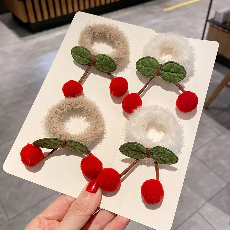 

Children's Fun Plush Rubber Band Hair Ring Wool Head Rope High Elastic Hair Rubber Band Hair Rope Hair Accessories
