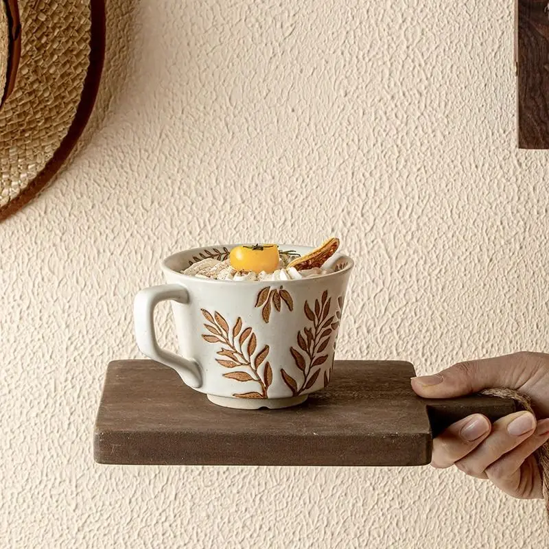 

Japanese Hand-Painted Mug, Ceramic Milk Coffee Cup, Breakfast Cup