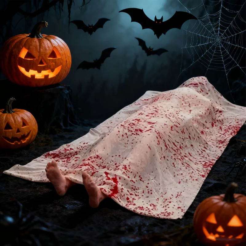 

Creepy Corpse Prop Realistic Scary Decoration Horror Halloween Scene Decor Haunted House Setup Spooky Atmosphere Display