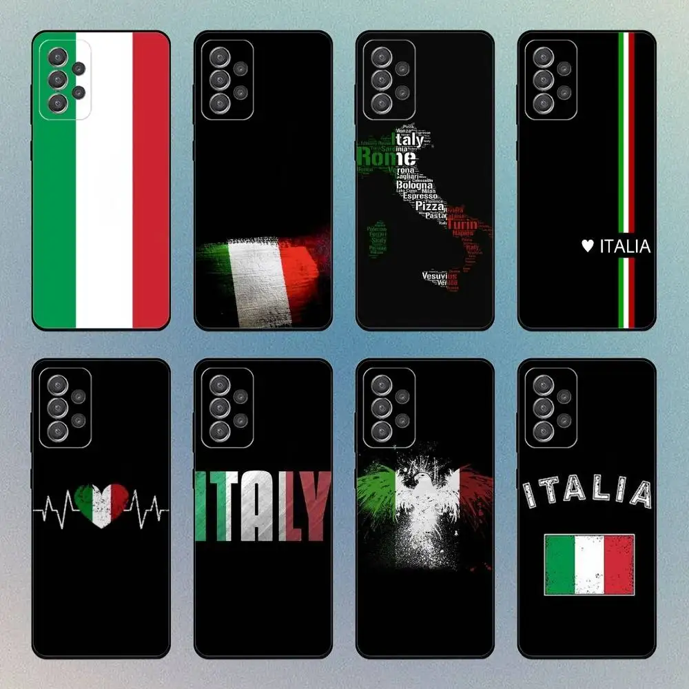 

Map Italy Flag Phone Case For Samsung S25,S24,S21,S22,S23,S30,Ultra,S20,Plus,Fe,Lite,Note,10,9,5G Black Cover