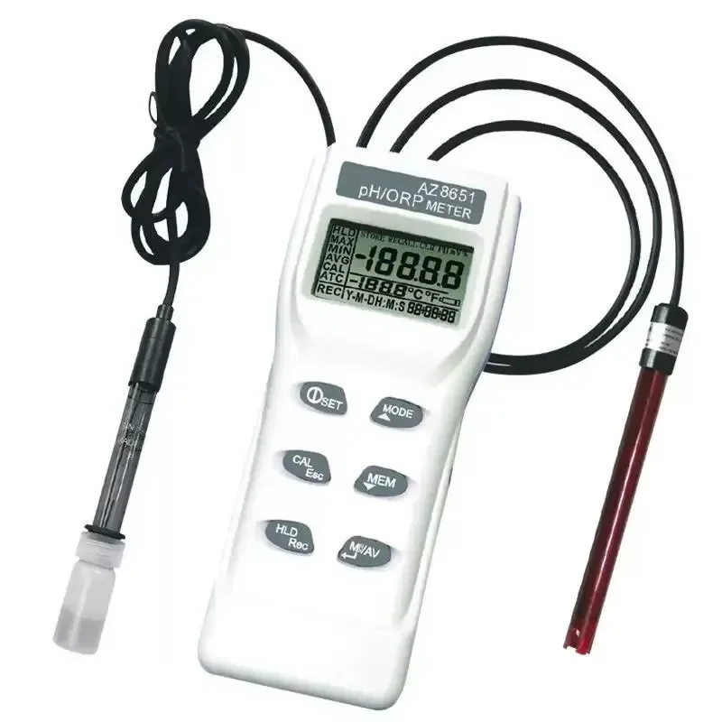 Hot Selling AZ8651 Portable PH/ORP Meter Water Quality Parameter Measuring Instrument With 86P1 86P3 86P4 86P6 86P7 pH Electrode