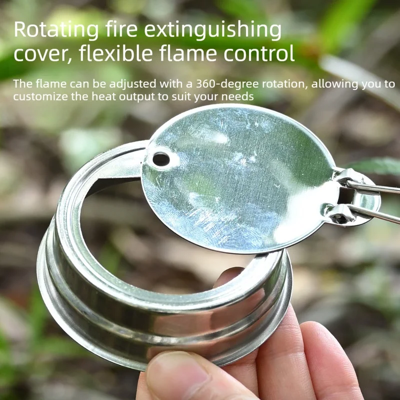 Stainless Steel Alcohol Stove, Portable Outdoor Camping Stove for Boiling Water, Tea Making, Backpacking Hiking
