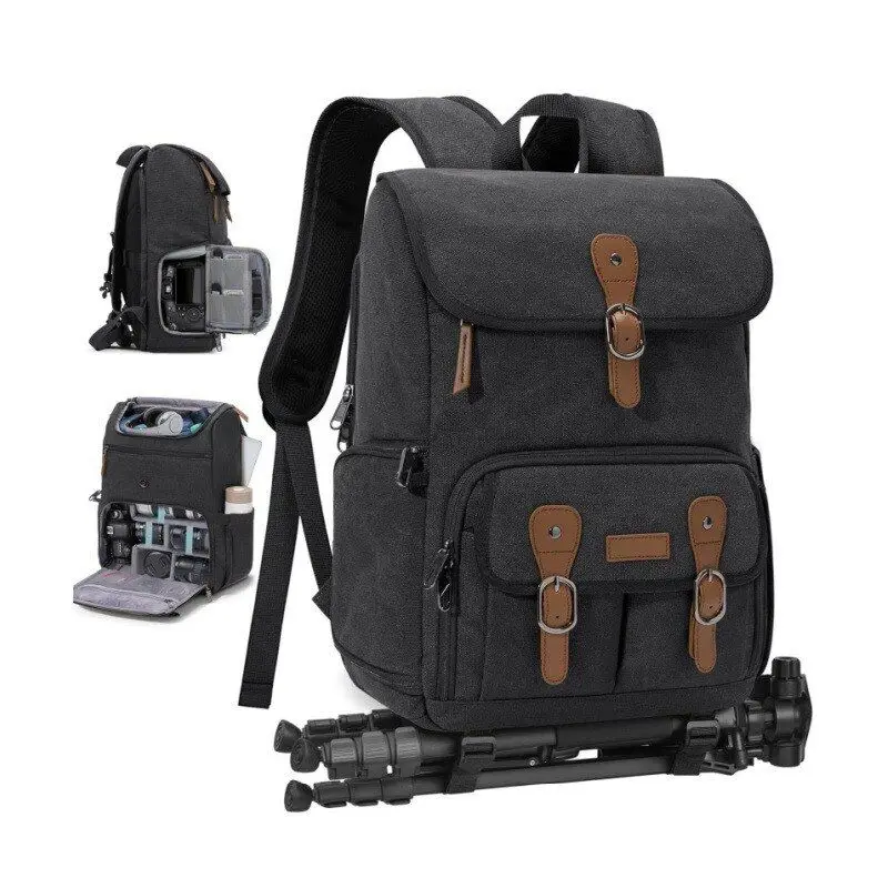Anti-Theft Large Capacity Canvas Camera Bag Waterproof Outdoor Photography Drone Single Reflex Double Shoulder Bag