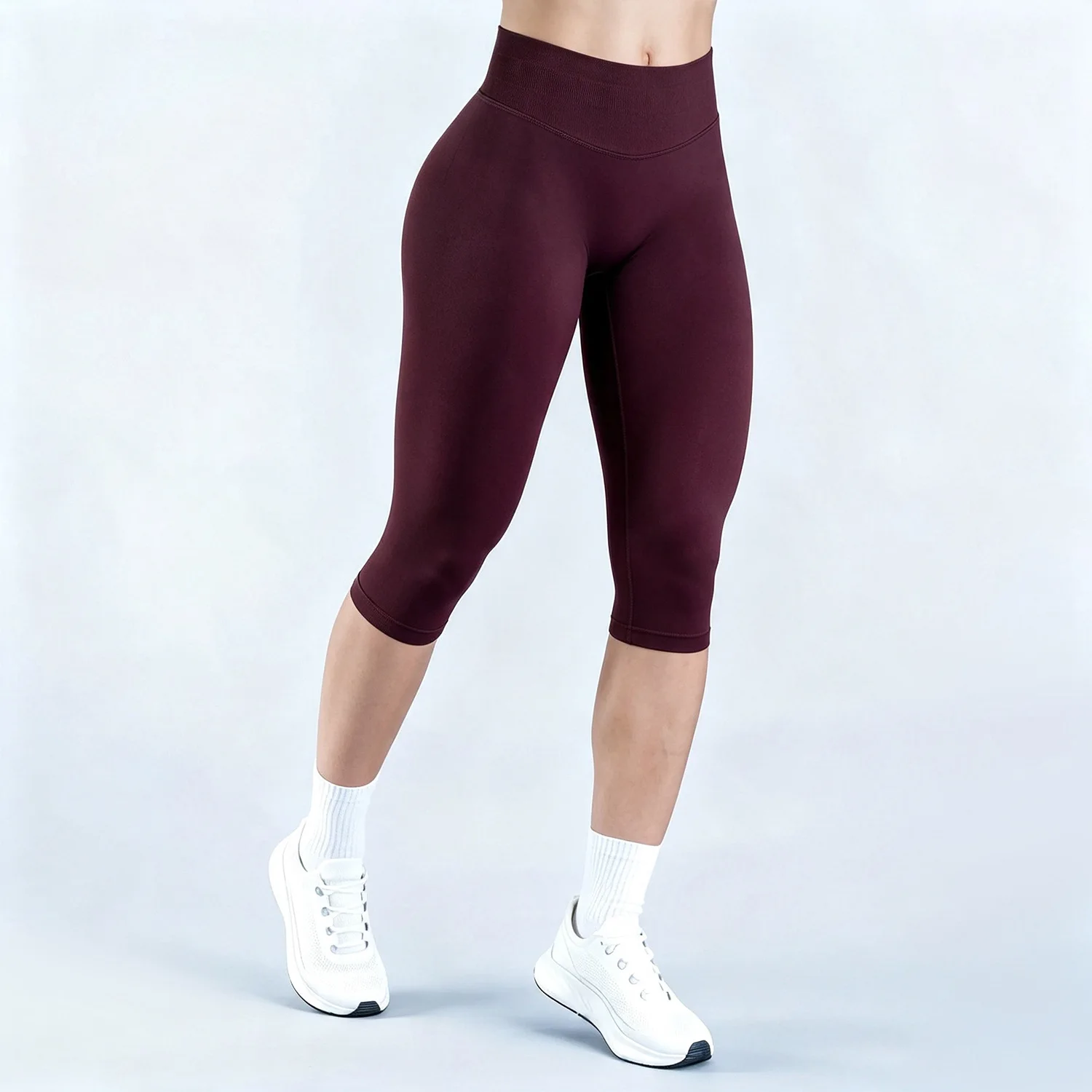 DFYZHE Seamless yoga Capri Pants Women's Quick-Dry Running Sports Pants Outdoor Gym Training Tight Fitness Pants