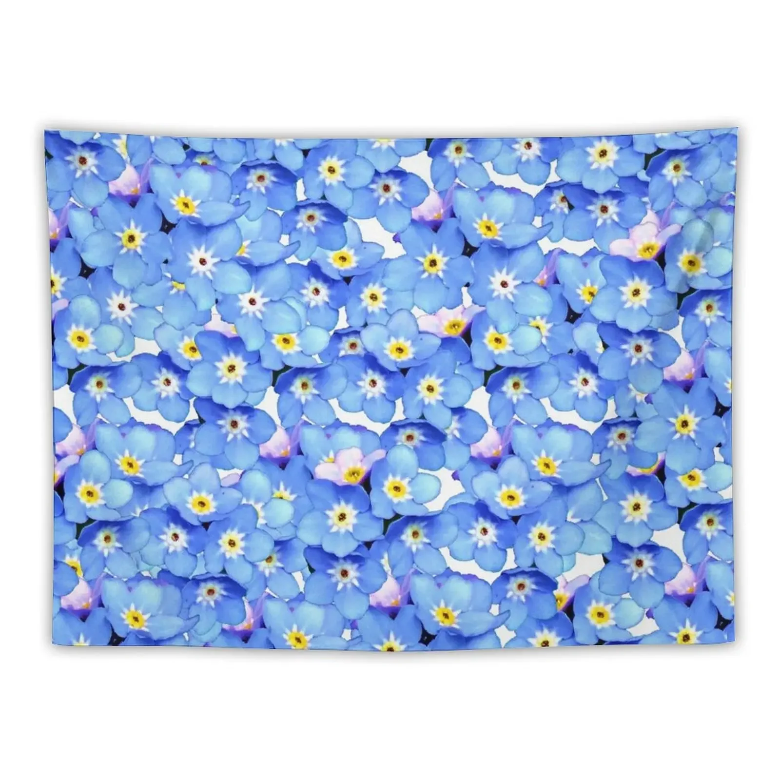 Forget-Me-Not Flowers Tapestry Wallpaper Bedroom Room Aesthetic Room Decoration Korean Style Room Decor Cute Tapestry