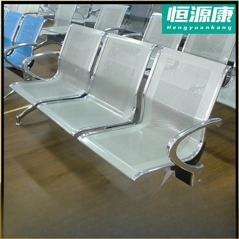 Row Chair Iron Bench Sofa Chair Public Office Reception Conjoined Airport Chair