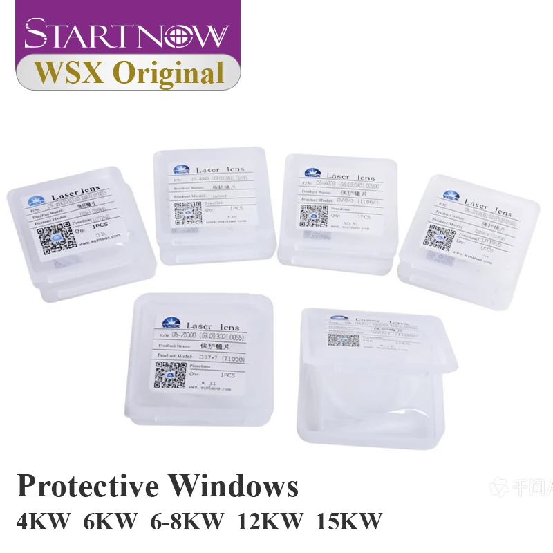 Startnow lente de proteção original 20x2mm 4kw 1064nm laser janelas de proteção 30x5 lente laser para wsx cabeça de corte de fibra kc13/15