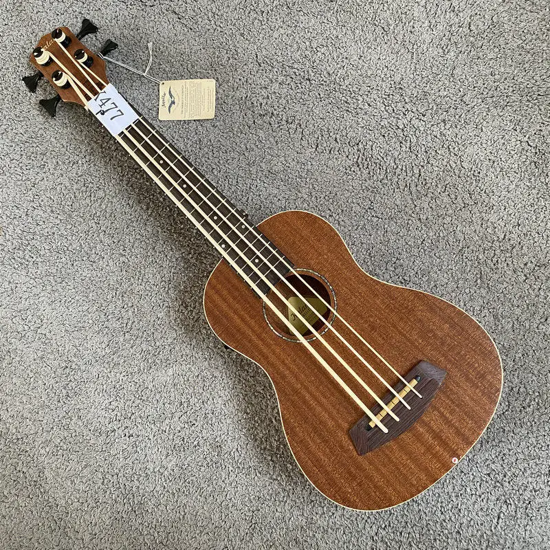 K477 Solid Body U-Bass Short Scale Bass Ukulele, Acoustic-Electric, Polyurethane Strings, Taiwan Craftsmanship, Clearance Stock