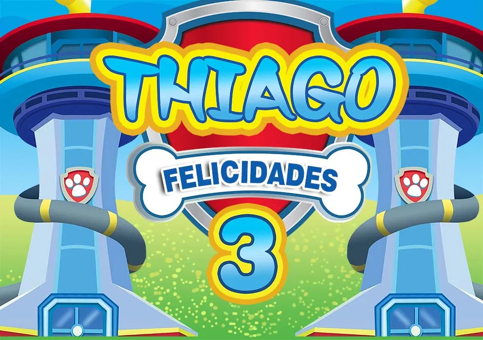 Chú Chó Paw Chụp Ảnh Phông Nền Cho Bé Sinh Nhật Hình Nền Tùy Chỉnh Biểu Ngữ Vinyl Chụp Hình Studio Đạo Cụ