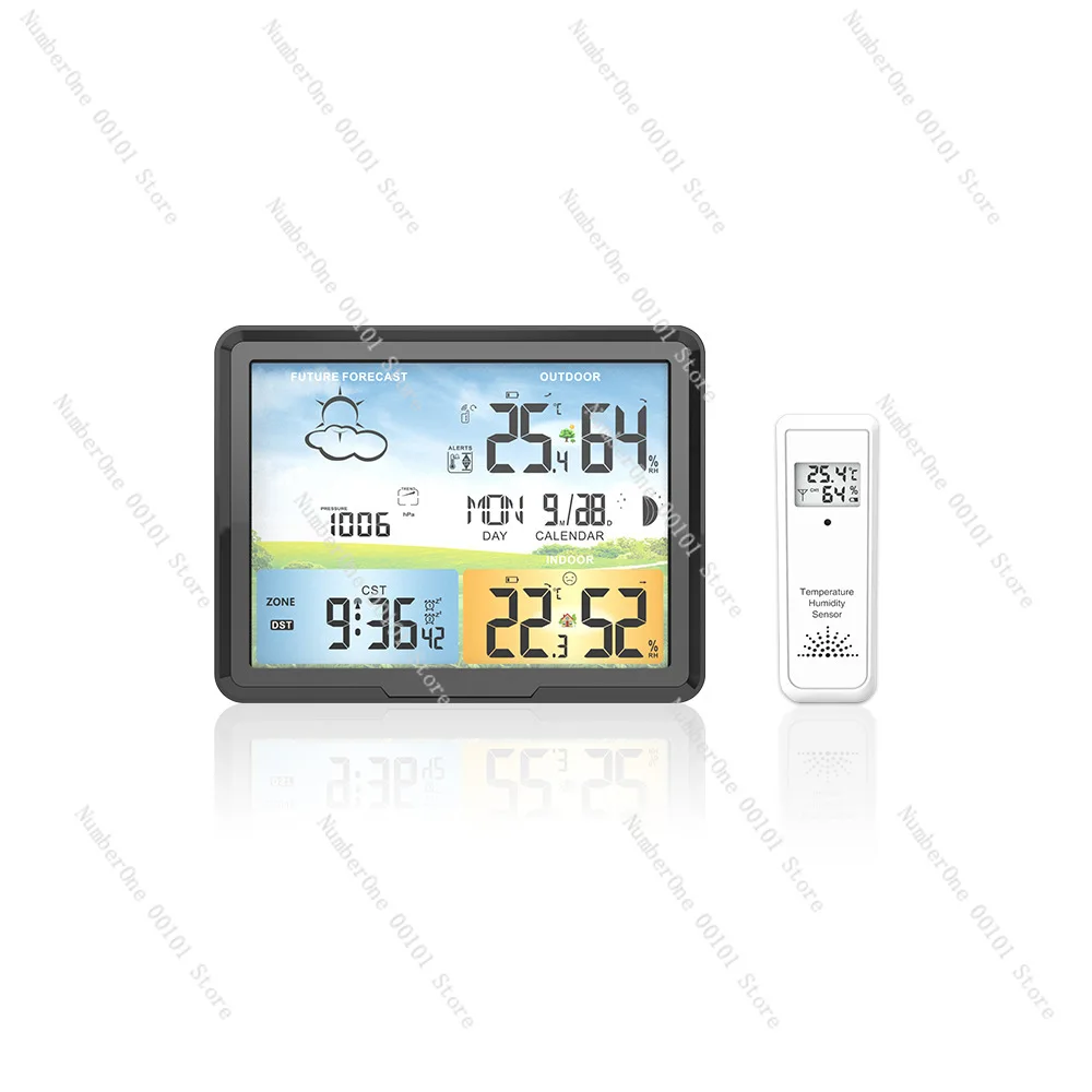 Indoor and outdoor temperature and hygrometer PT20B multi-function color screen weather clock perpetual calendar