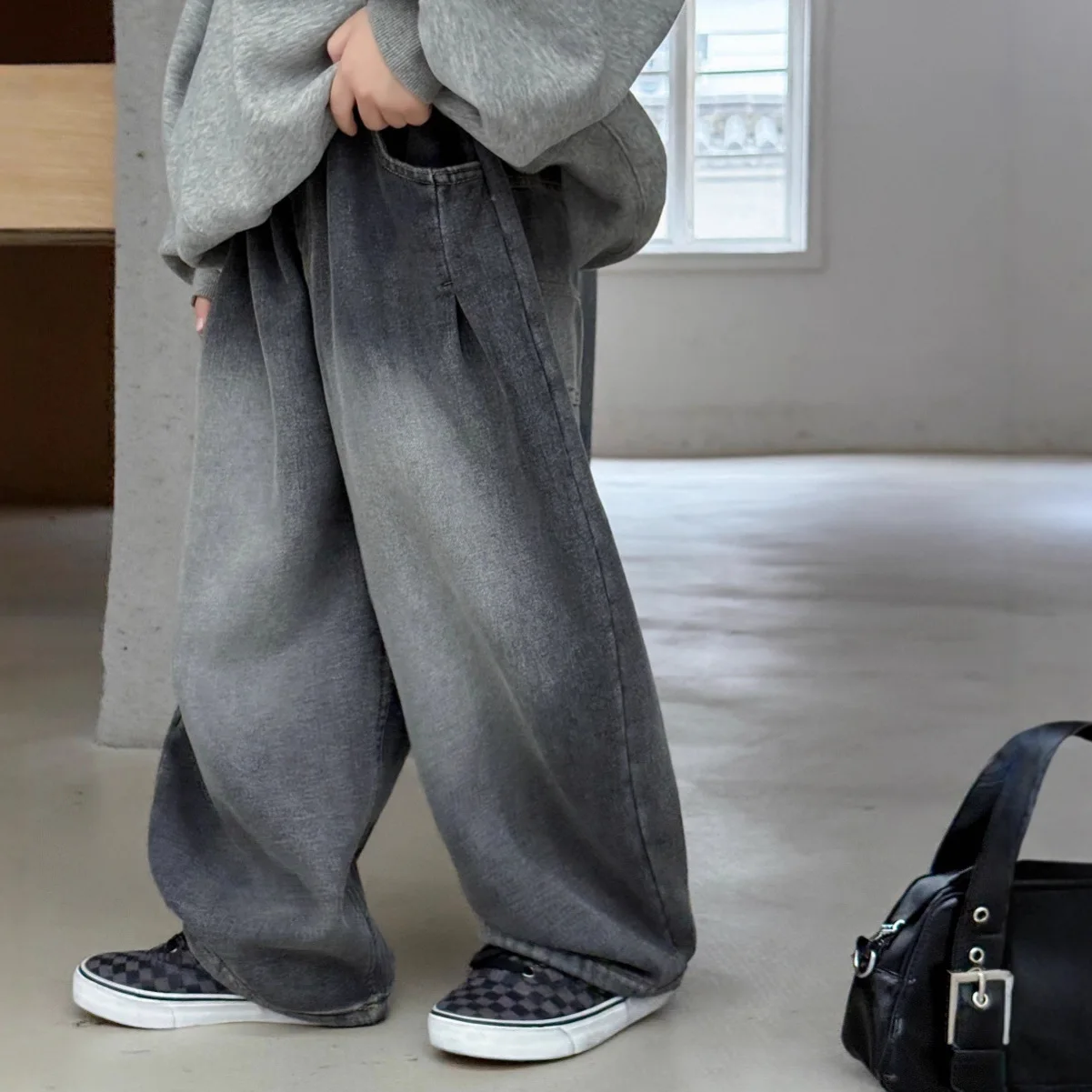 

Autumn New Boys Korean Style Simple Loose Jeans 2025 Children Clothing Boys Handsome Fashionable Casual Versatile Jeans