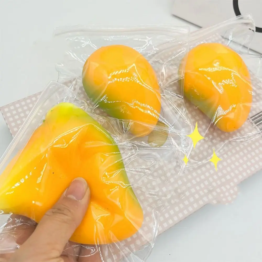 Juguete para apretar sandía, simulación de sandía, mango, miel, melocotón, juguetes de frutas súper elásticos, elástico súper suave