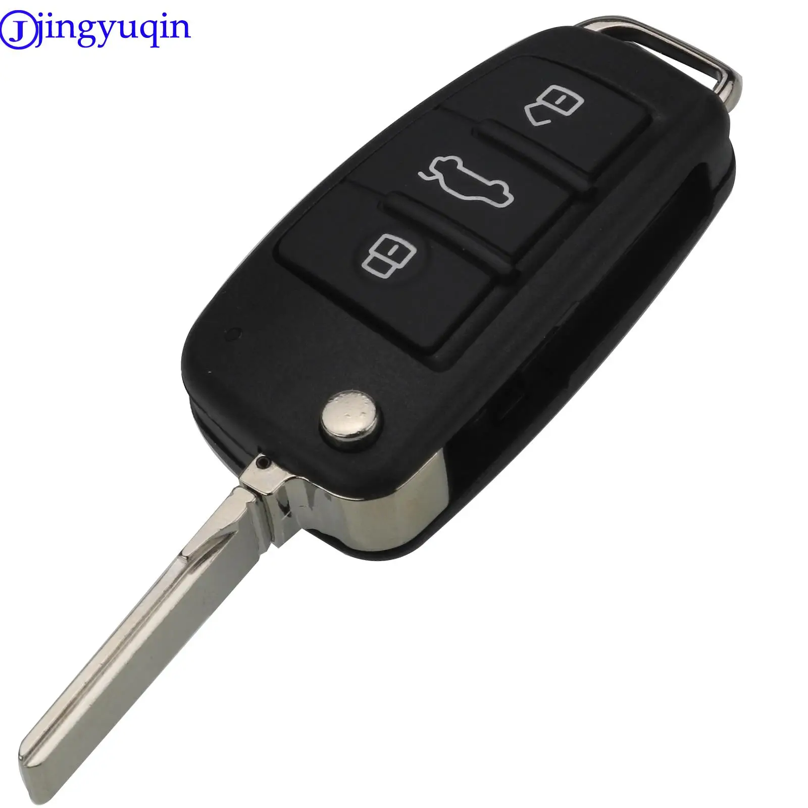 jingyuqin 3/4 Button Folding Remote Flip Car Key Case Shell Fob For Audi A2 A3 A4 A6 A6L A8 Q7 TT Key Fob Case Replacement