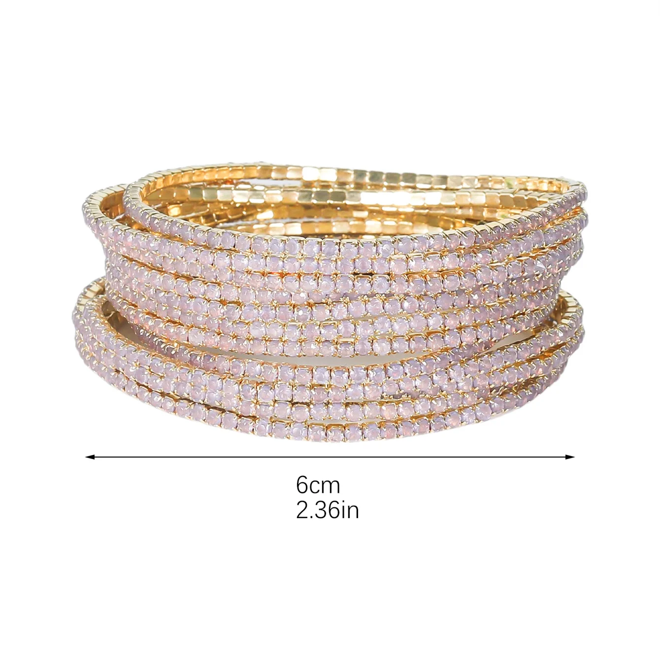 1Pieces of Ladies Transparent Shiny Crystal Bracelet 27 Colors Full Rhinestone Elastic Bracelet Women Wristband Bracelet Gift