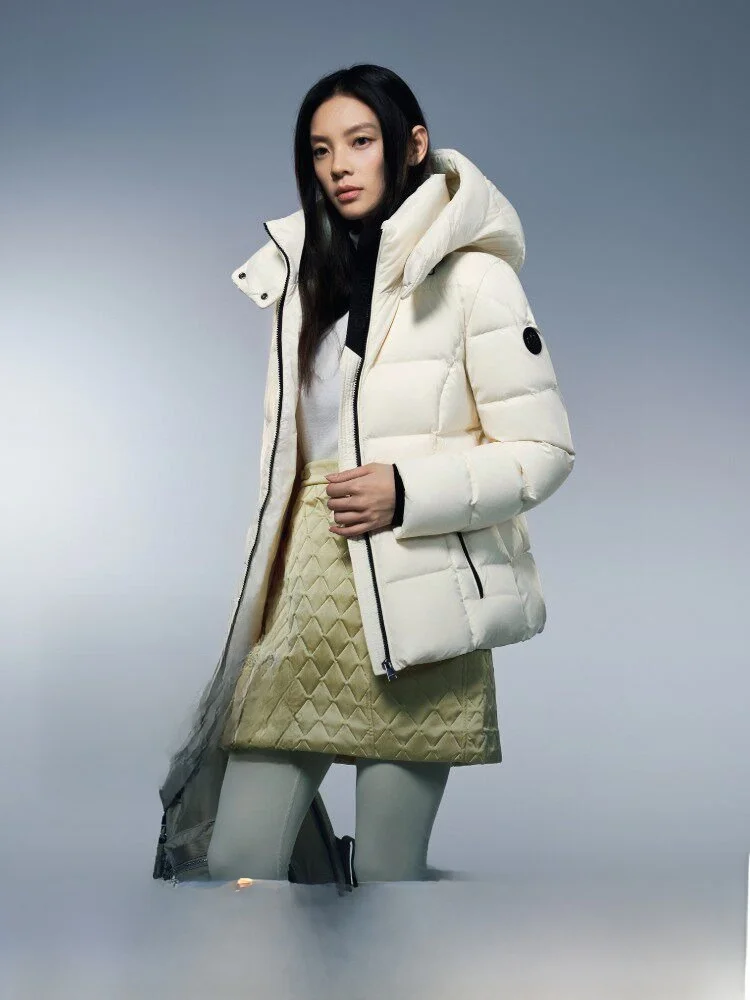 

Женская зимняя куртка Bosideng с гусиным пухом, утепленная, приталенная, на молнии, для повседневной носки