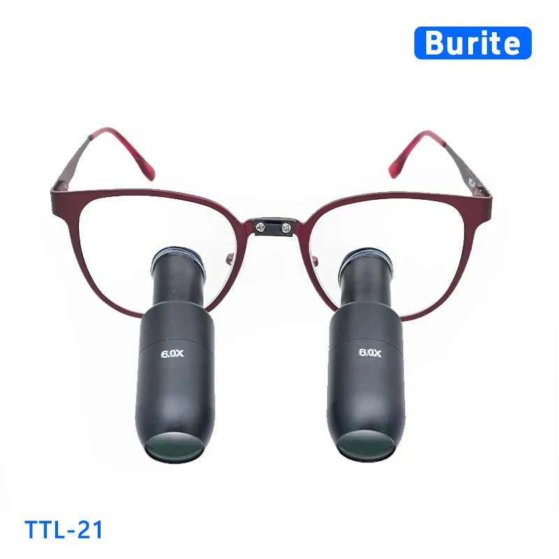 

Burite 21 TTL Kepler Customized Dental Surgical Prismatic Loupes with Metal Lens Titanium Frame 4X 5X 6X IPD Myopia Glasses