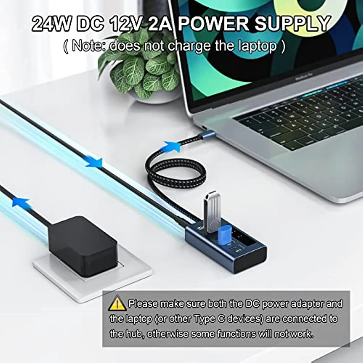 Imagem -06 - Minisopuru Hub Usb Hub 10 Gbps Usb tipo c para Usb 3.0 x4 Puertos Compatibles Con Datos y Carga Inteligente Adaptador para Macbook Pro Air Imac Ipad Teléfono Chromebook Divisor Usb c Hub