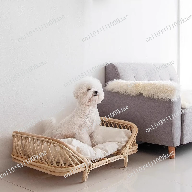 Four Seasons Universal Cat Nest Pet Bed Rattan Kennel Small and Medium Dogs Winter and Summer