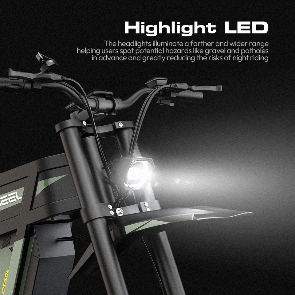 SLDBK R6000 Electric Dirt Bike Adult Electric Mountain Bike 6000W Motor 60V 30AH Ebike Off-Road Dual Suspension Electric Bicycle image 5