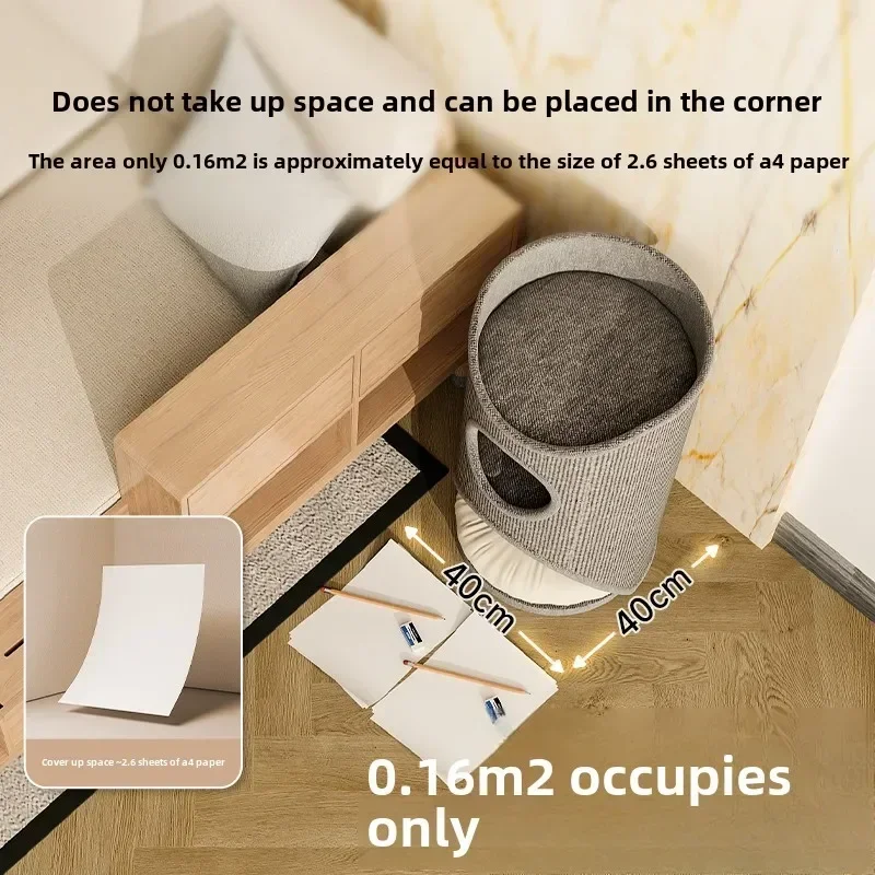 Double Enclosed Cat Bed Tree Hole Sisal Bucket Warm Winter Cat Shelter Integrated Climbing Frame Soft Warm Pet Bed For Cats