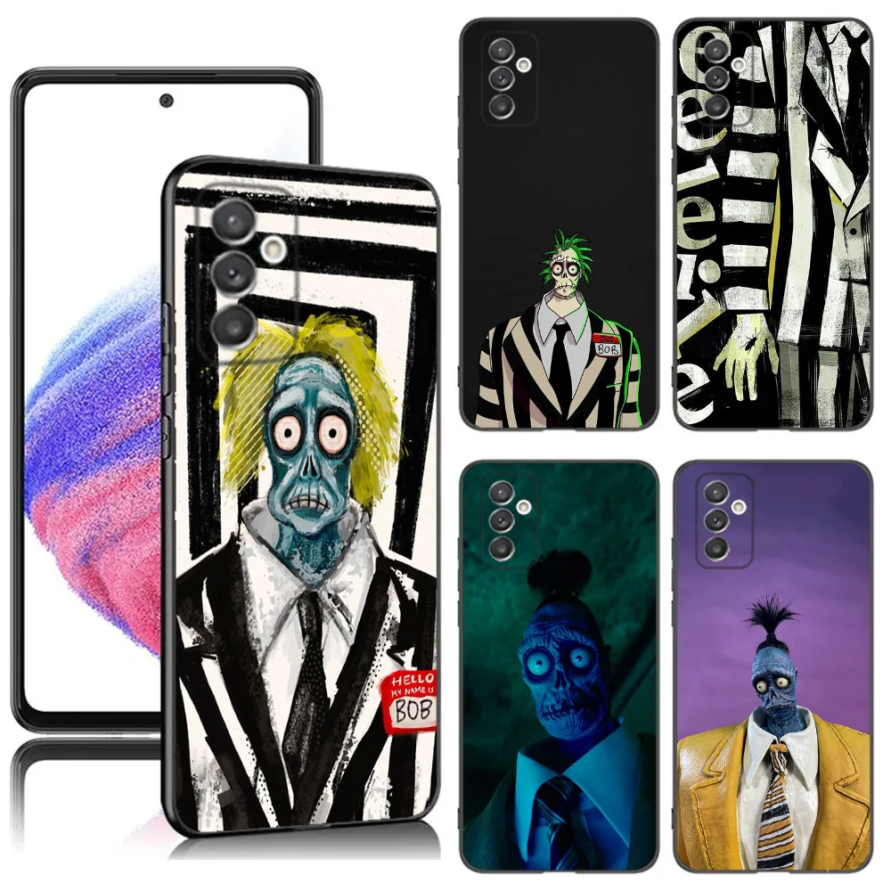 Justice for Bob B-BeetlejuiceS Phone Case For Samsung S24,23,22,30,21,10,9,Ultra,Plus,Lite,FE,5G Black Soft Case