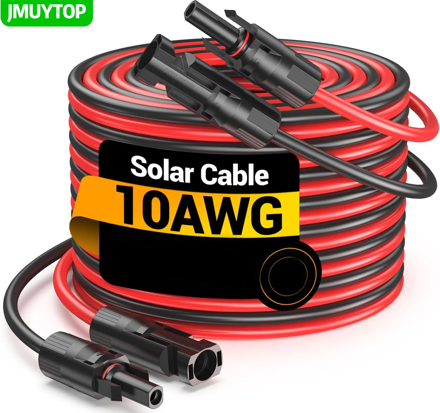 JMUYTOP PV1-F 10AWG Solar Extension Cable 6mm2 10 Gauge Solar Panel Aluminum Wire For RVOff-Grid Photovoltaic Systems