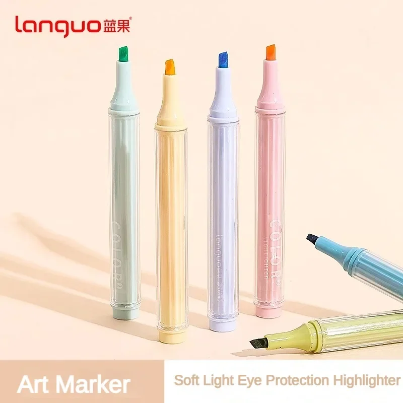 

4pcs/set Color Marker Morandi Pen Set Highlighter Student Art Marker Notebook Painting Graffiti Color Stationery School Supplies