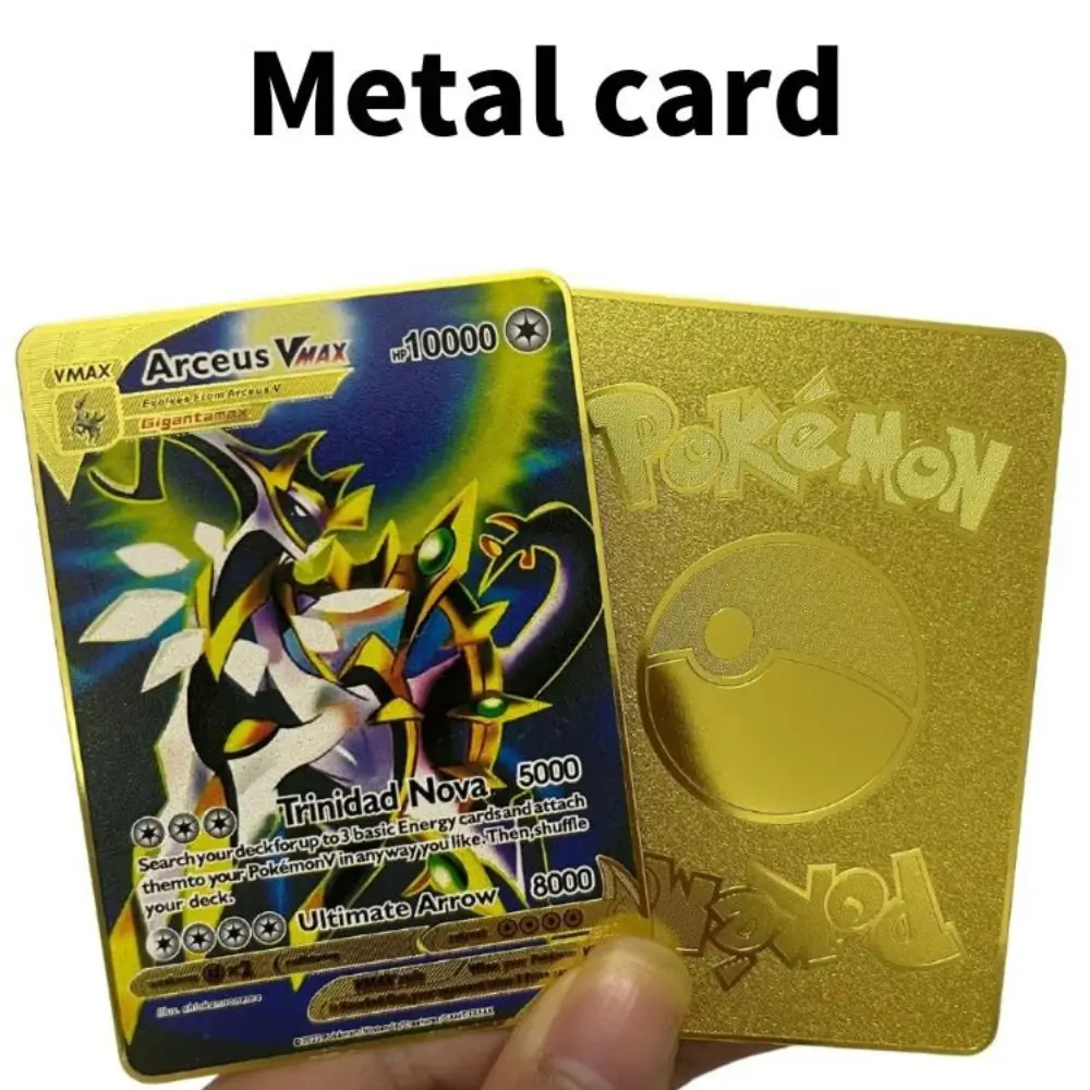 Pokemon Metall-Sammelkarten Anime-Figuren Charizard Pikachu Blastoise Mewtwo Kampf-Sammelkarten Spielzeug Geschenk ﻿