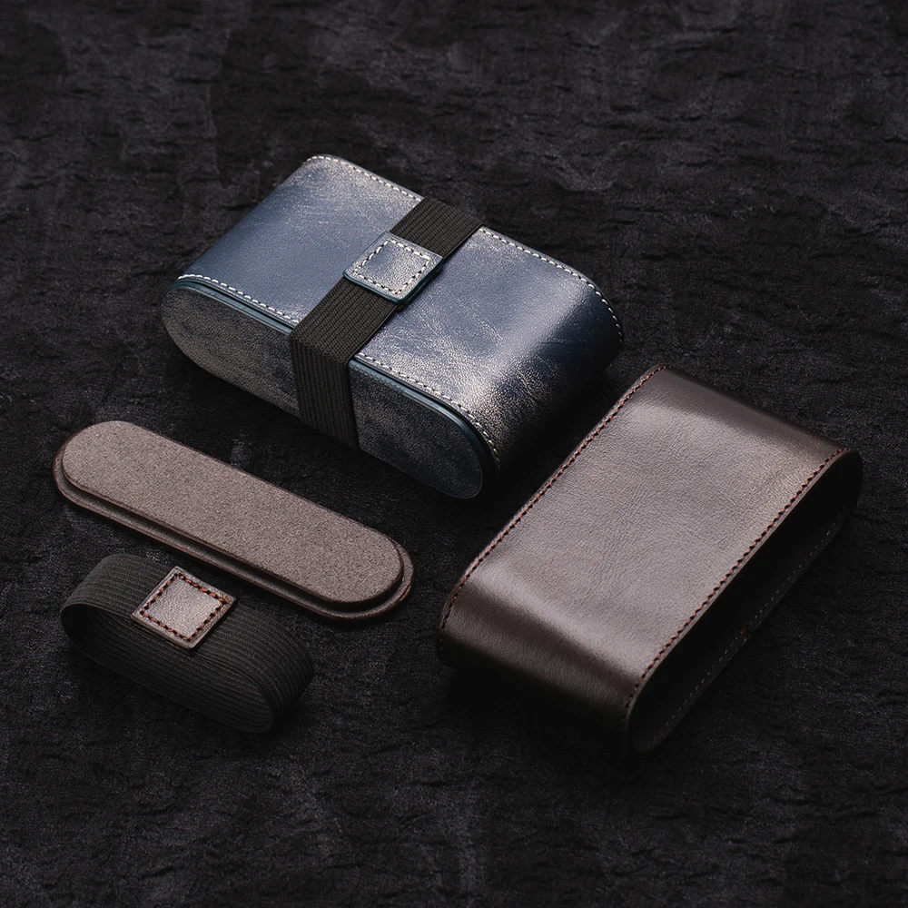 Capa de filme de couro genuíno 120/135/35mm, 4 rolos, 35 caixas de armazenamento para 135 35mm, caixa de filme 135 preto e branco, recipiente de filme colorido