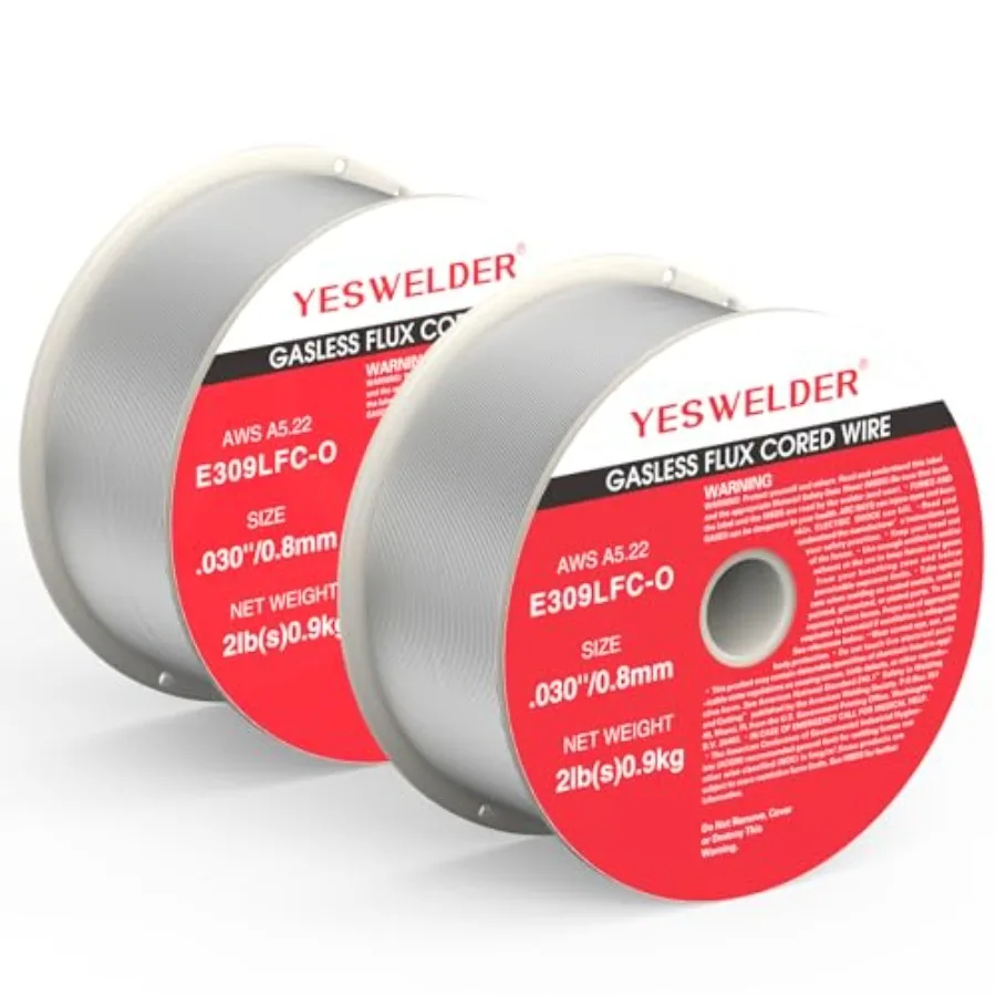 

E309LFC-O Stainless Steel Flux Core MIG Wire, .030-Inch 2-Pound 2-Packs, Strong ABS Plastic Spool Welding Wire
