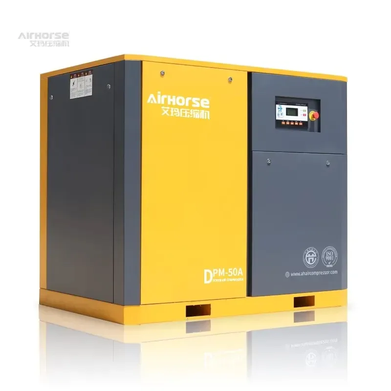 Hot Sale Airking 22-150kw Industrial Horizontal Two Stage Screw Air Cooled Air Compressor with ISO CE Certified Customizable