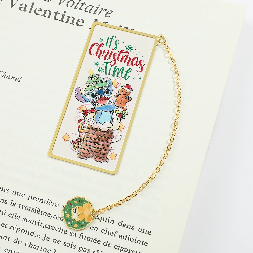 Anime Cartoon Stitch Book Mark Disney Metal Bookmarks Female Fans Collection Stationery Girls Gift Kids Birthday Stationery