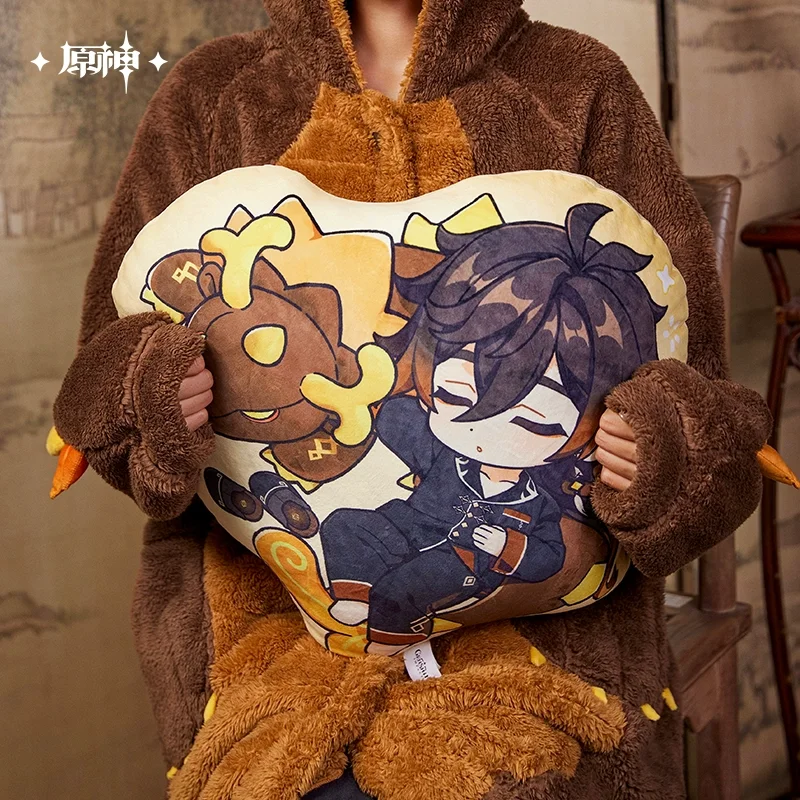 Sunsyea Genshin Impact Official Merch miHoYo Original Zhongli Theme Series Q Version Plush Pillow