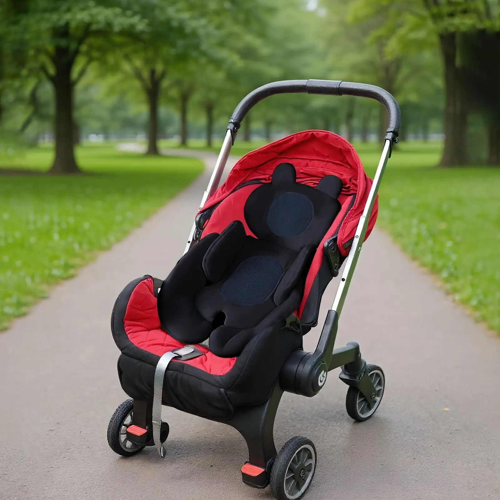 

Newborn Carrier Seat Cushion Infant Car Seat Insert Breathable Reversible Stroller Padding Liner For Toddler Trips Shopping