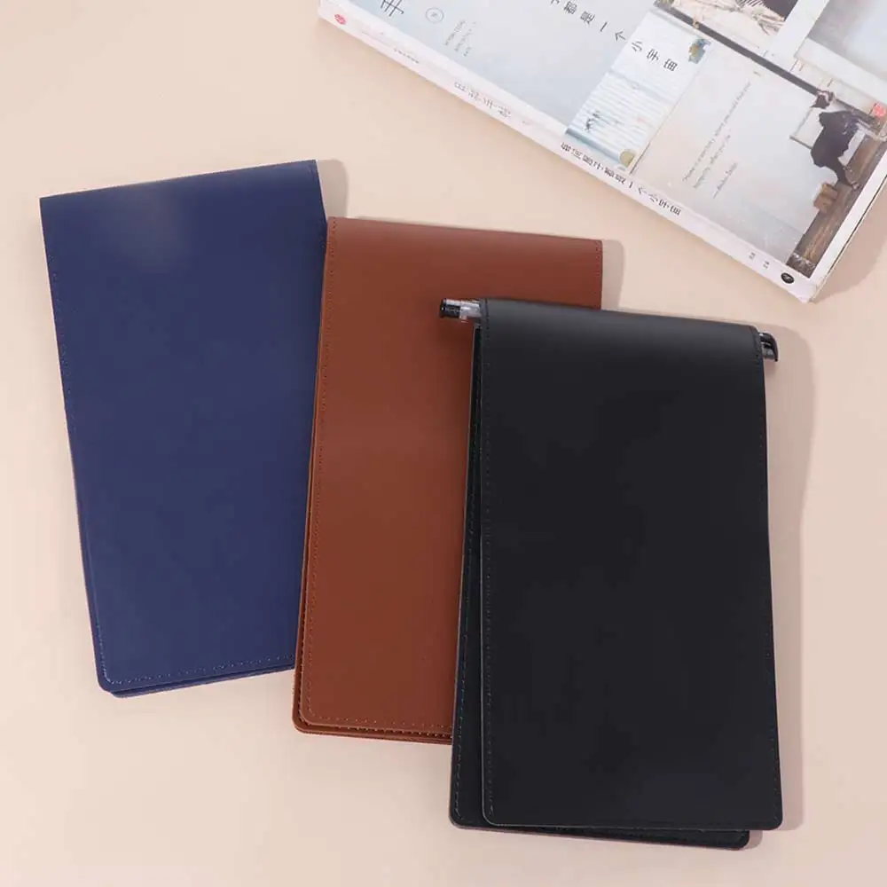 PU Leather Golf Score Book Black Brown Yardage Book Golf Scorecard Holder Lightweight Compact Score Notebook Golf Outdoor Sports