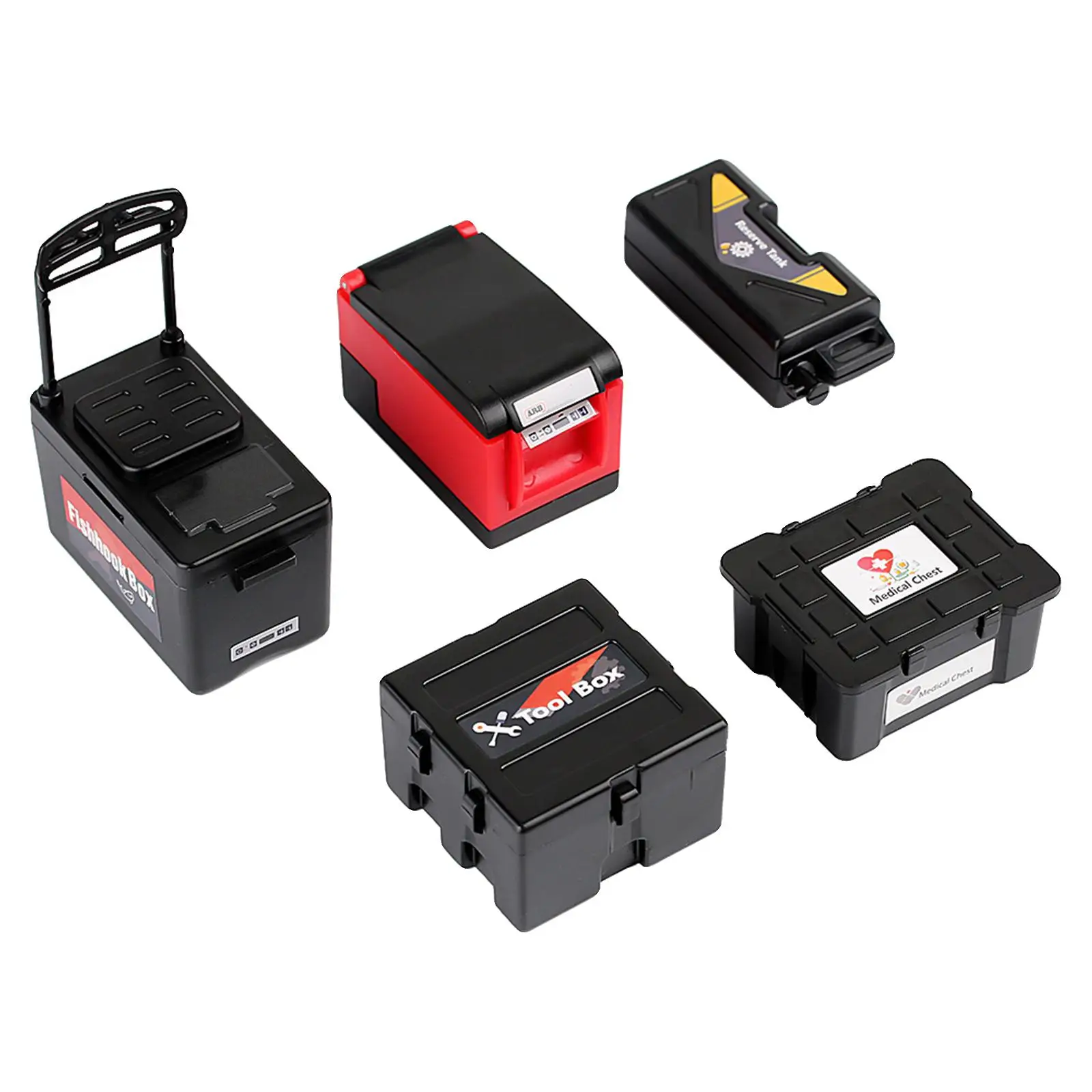 1/10 RC Crawler Car Decoration Accessories Plastic Tool Box Fuel Tank Chest Case for Axial SCX